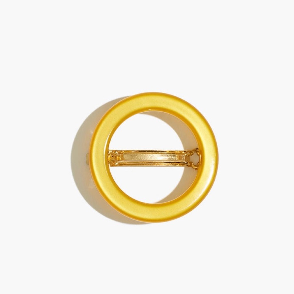 Madewell yellow/orange Acrylic Circle Barrette - Picture 8 of 8